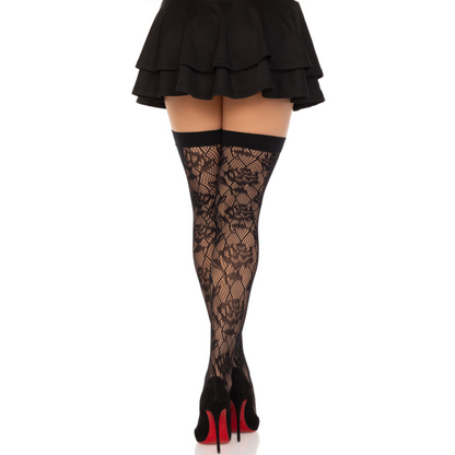 LEG AVENUE - MEDIAS DE RED WILD ROSES NEGRAS