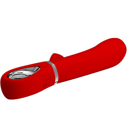 Vibrador Pretty Love Ponto G Thomas Vermelho com estimulador clitoriano e 7 funções