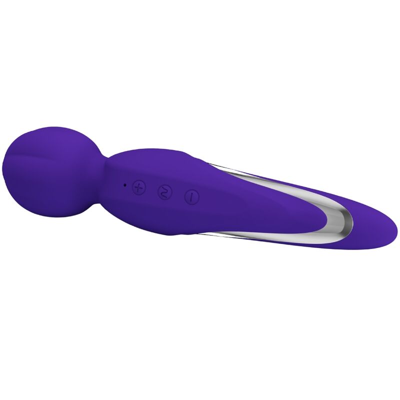 Close-up da Varinha Vibradora Pretty Love Walter Roxo, mostrando seu design ergonômico e acabamento em silicone.