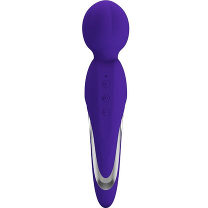 Close-up da Varinha Vibradora Pretty Love Walter Roxo, mostrando seu design ergonômico e acabamento em silicone.