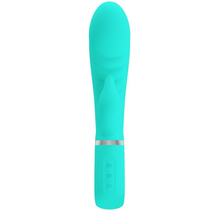 Vibrador Pretty Love Prescott Ponto G multifunções Aqua Verde em silicone macio
