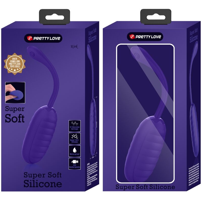 PRETTY LOVE Ovo Vibratório Recarregável Kirk Roxo 12 Funções para prazer discreto