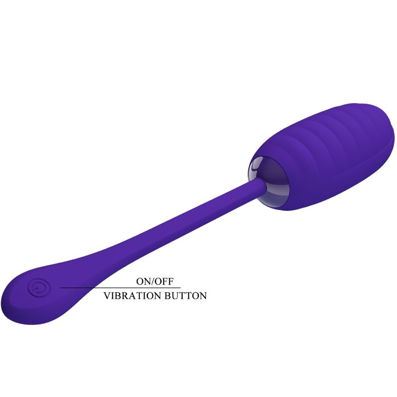 PRETTY LOVE Ovo Vibratório Recarregável Kirk Roxo 12 Funções para prazer discreto