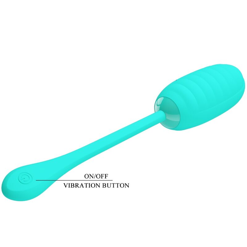 PRETTY LOVE Ovo Vibratório Recarregável Kirk Aqua Verde, discreto e com múltiplas funções.