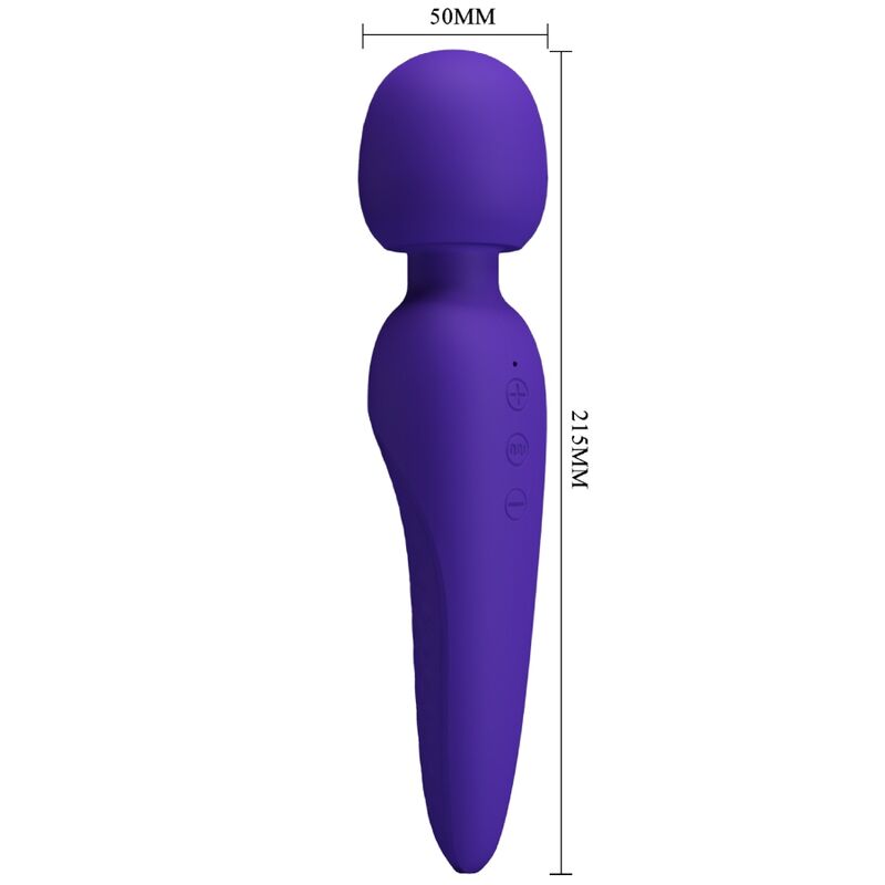 Close-up of the PRETTY LOVE Massajador Maredith Roxo, showcasing its smooth silicone texture and ergonomic design.