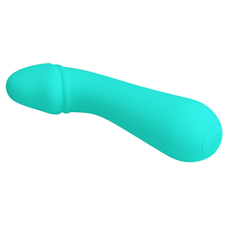 Vibrador PRETTY LOVE Cetus Aqua Verde para estimulação do ponto G, feito de silicone macio e recarregável.