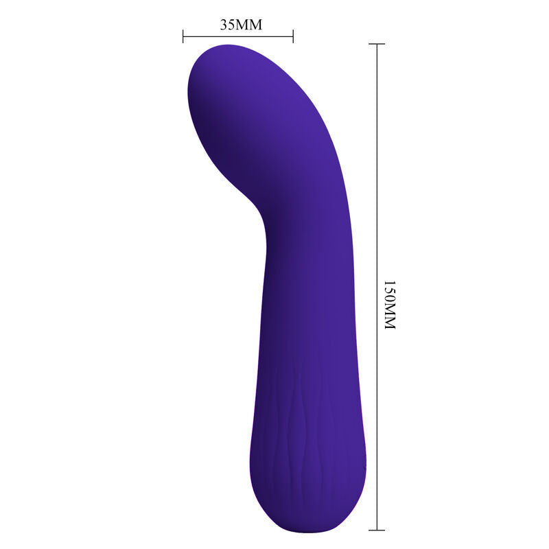 Vibrador Ponto G Recarregável Pretty Love Faun Roxo em silicone macio