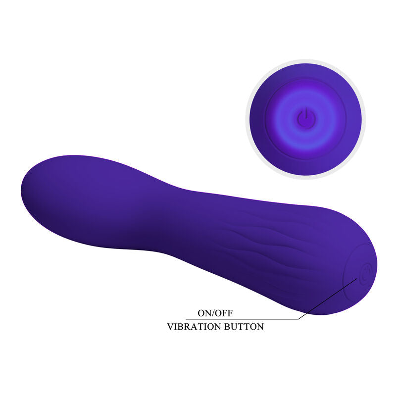 Vibrador Ponto G Recarregável Pretty Love Faun Roxo em silicone macio