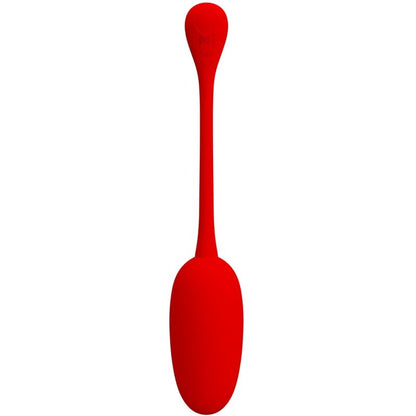 Close-up do Ovo Vibratório Recarregável PRETTY LOVE Knucker Vermelho, mostrando seu design suave e cor vibrante.