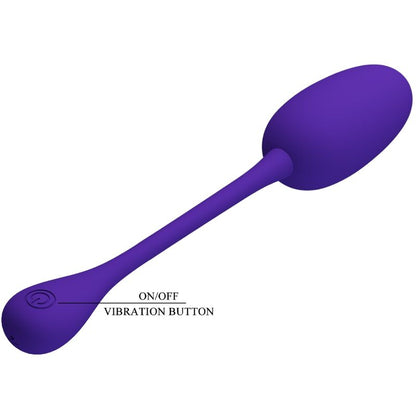 Close-up do Ovo Vibratório Recarregável PRETTY LOVE Knucker Roxo, destacando seu design e cor.