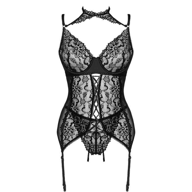 LIVCO CORSETTI FASHION - COLECCIÓN GIELLANDRA FOR THE SENSES CORSÉ + BRAGUITA NEGRA