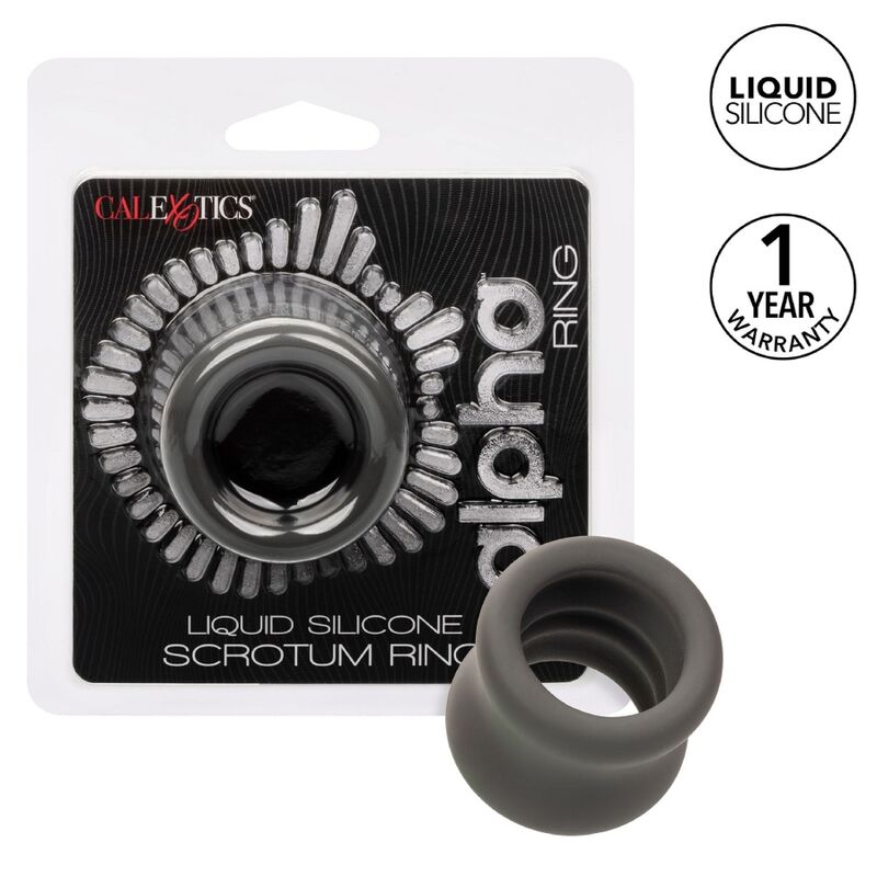 Anillo Escrotal Alpha de Alargamiento Negro