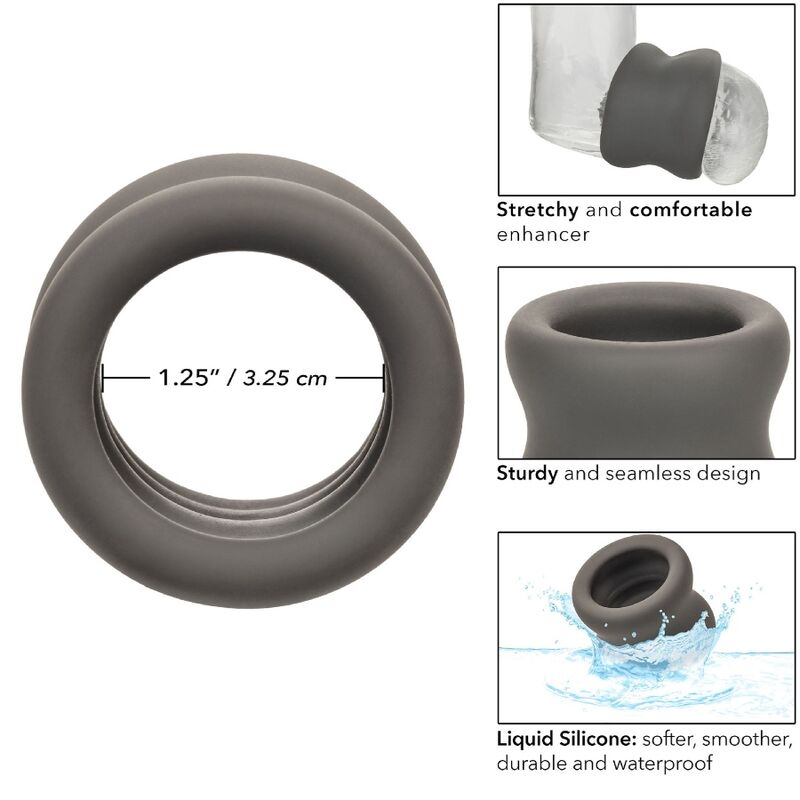 Anillo Escrotal Alpha de Alargamiento Negro