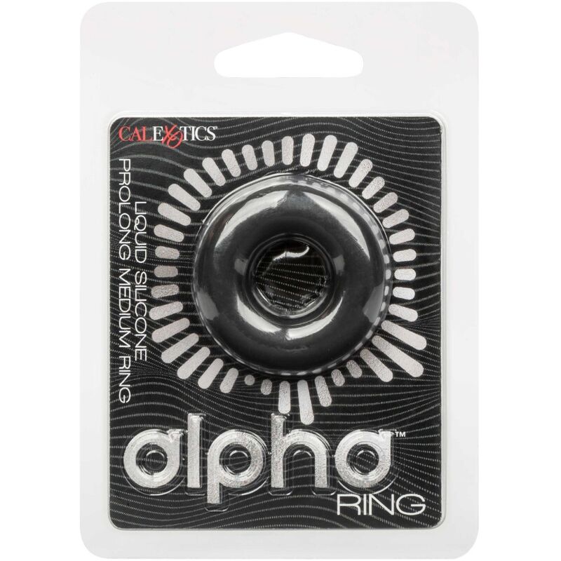 Anillo Peneano Prolongador Alpha de Silicona Líquida Negro