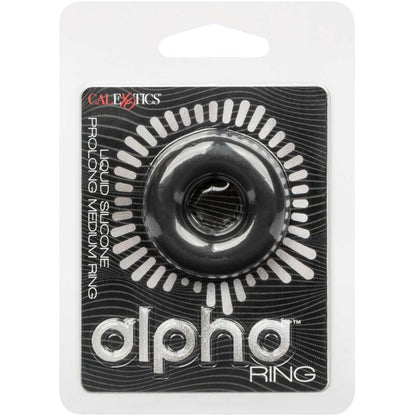 Anillo Peneano Prolongador Alpha de Silicona Líquida Negro