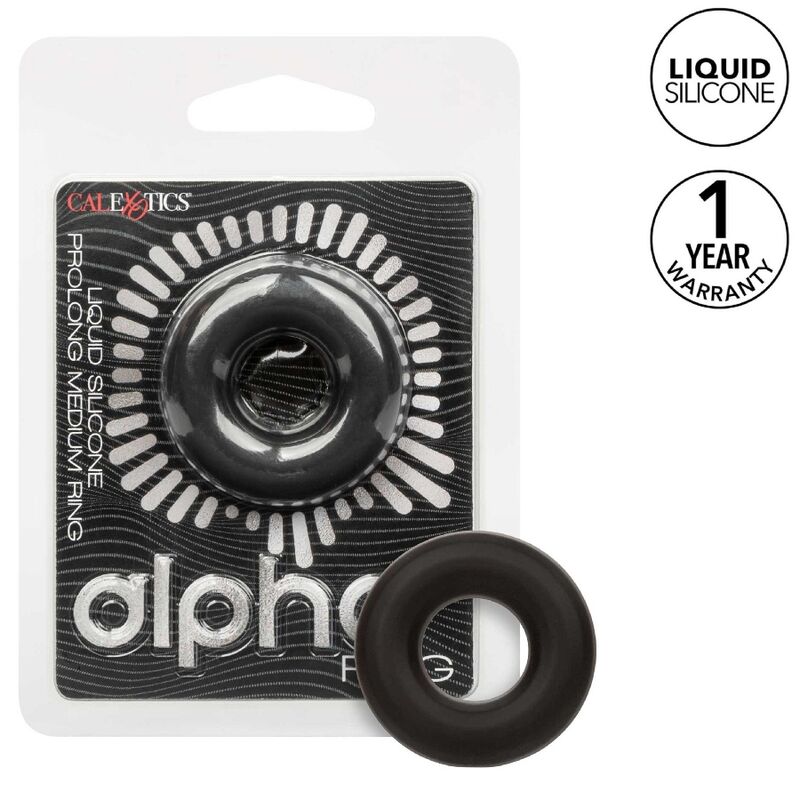 Anillo Peneano Prolongador Alpha de Silicona Líquida Negro