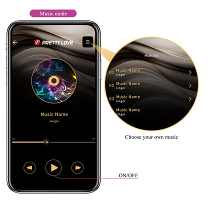 PRETTY LOVE Hector Vibrador Eletrochoque com Controle Via App Roxo