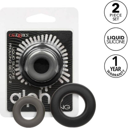 Anillos para el Pene Alpha Conjunto Prolong de 2, Gris