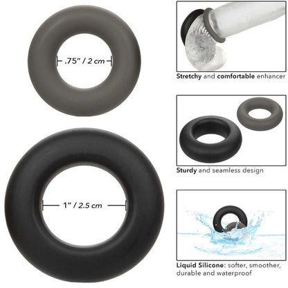 Anillos para el Pene Alpha Conjunto Prolong de 2, Gris
