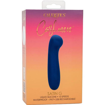 Vibrador Punto G Cachemir Satén Azul con Cabeza Plana