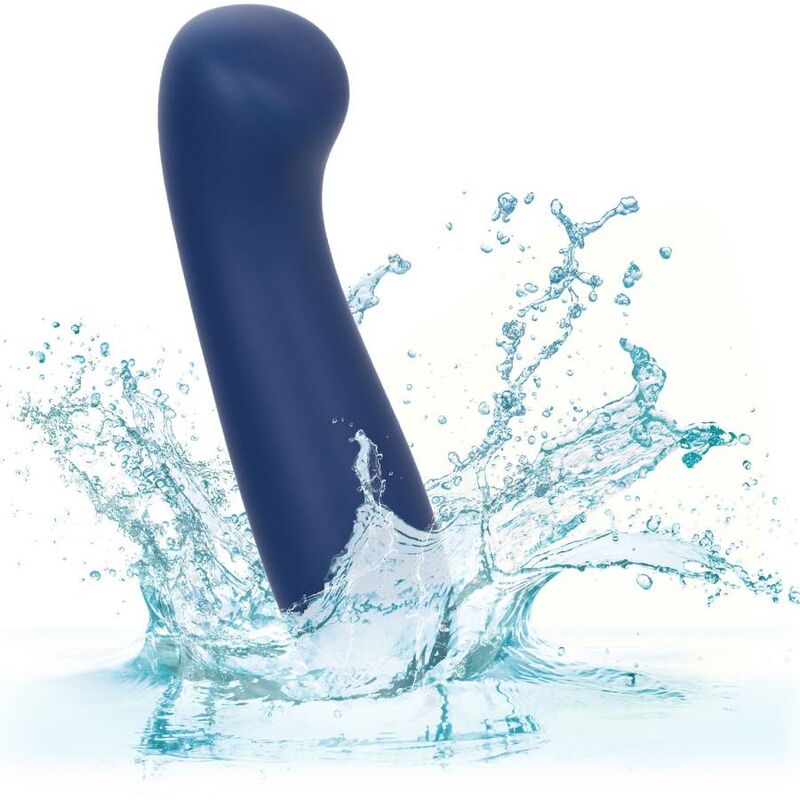 Vibrador Punto G Cachemir Satén Azul con Cabeza Plana
