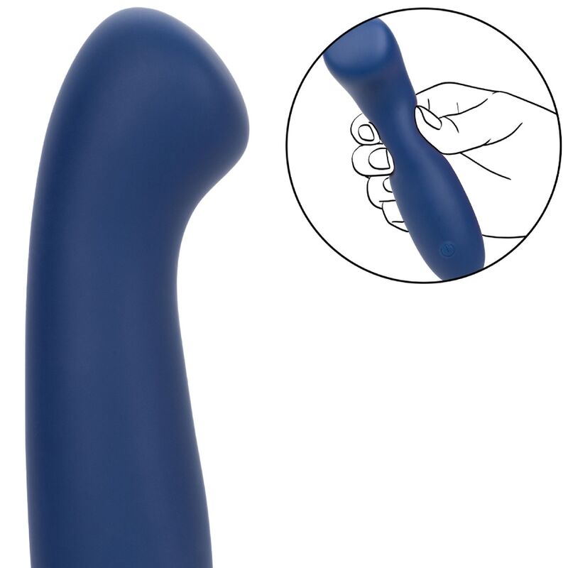 Vibrador Punto G Cachemir Satén Azul con Cabeza Plana