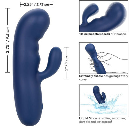 Vibrador Punto G Cashmere Silk Duo Azul
