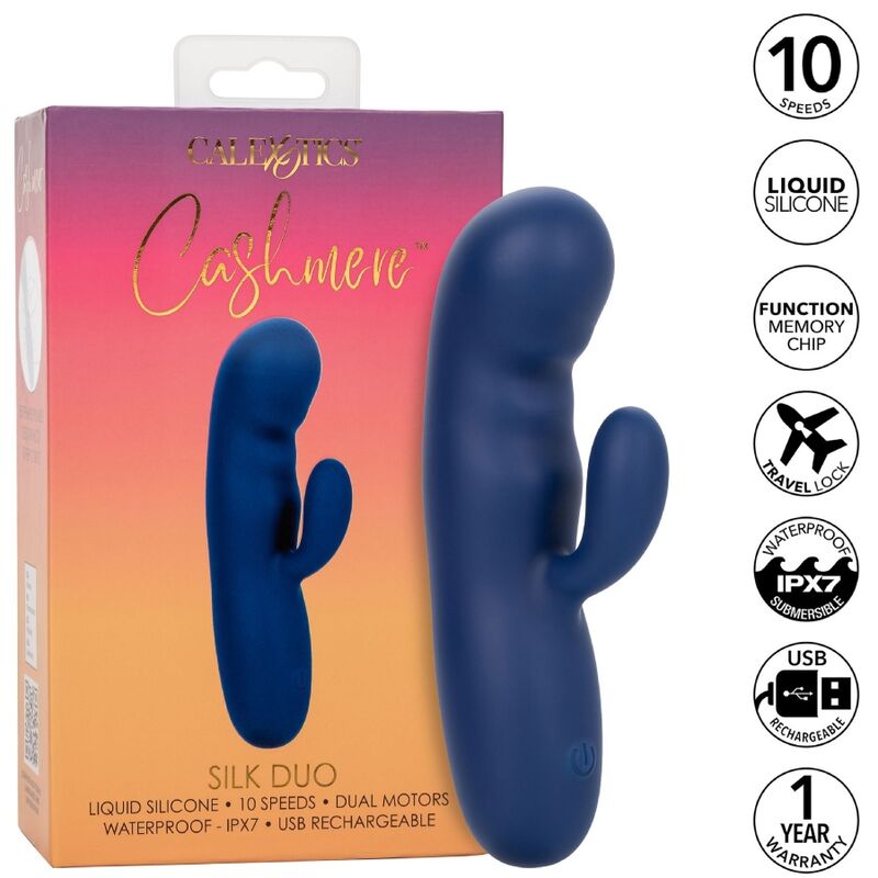 Vibrador Punto G Cashmere Silk Duo Azul