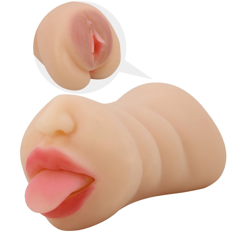 Masturbador Masculino con Doble Entrada en Forma de Vagina