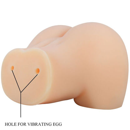Vibrador Realista de Vagina y Ano Doble con Vibrador