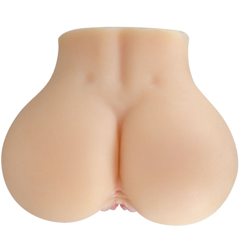 Vibrador Realista de Vagina y Ano Doble con Vibrador