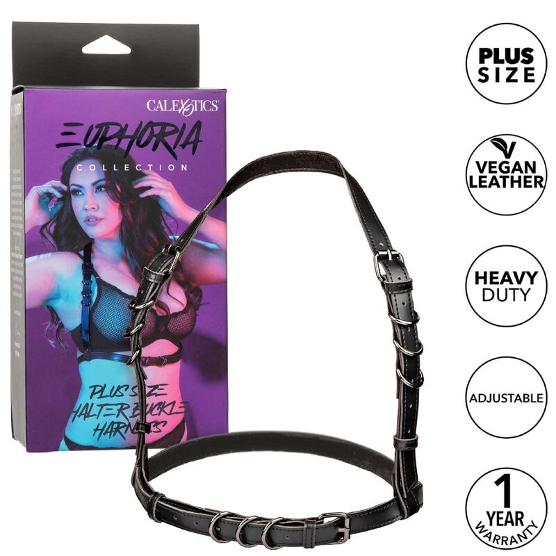 Arnés Halter con Hebilla Talla Grande Euphoria Negro