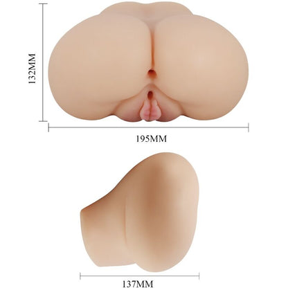 Vibrador Realista Doble con Vagina y Ano y Control Remoto