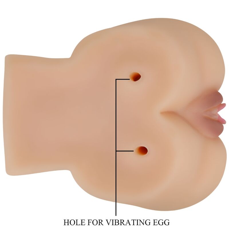 Vibrador Realista Doble con Vagina y Ano - Kylie