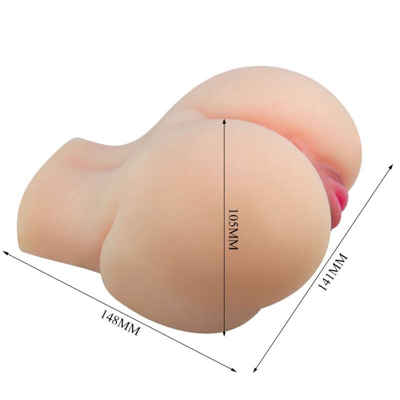 Vibrador Realista Doble con Vagina y Ano - Kylie