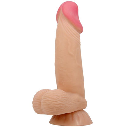 PRETTY LOVE Dildo Realista Pele Deslizante com Ventosa 19,4 CM mostrando detalhes da textura e ventosa.
