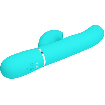 Vibrador PRETTY LOVE Perlita Multifunções 3 em 1 Ponto G e clitóris, cor Aqua Verde