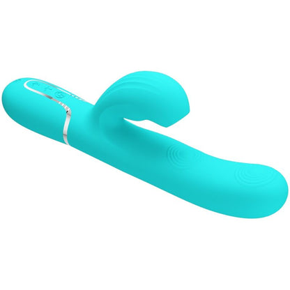 Vibrador PRETTY LOVE Perlita Multifunções 3 em 1 Ponto G e clitóris, cor Aqua Verde