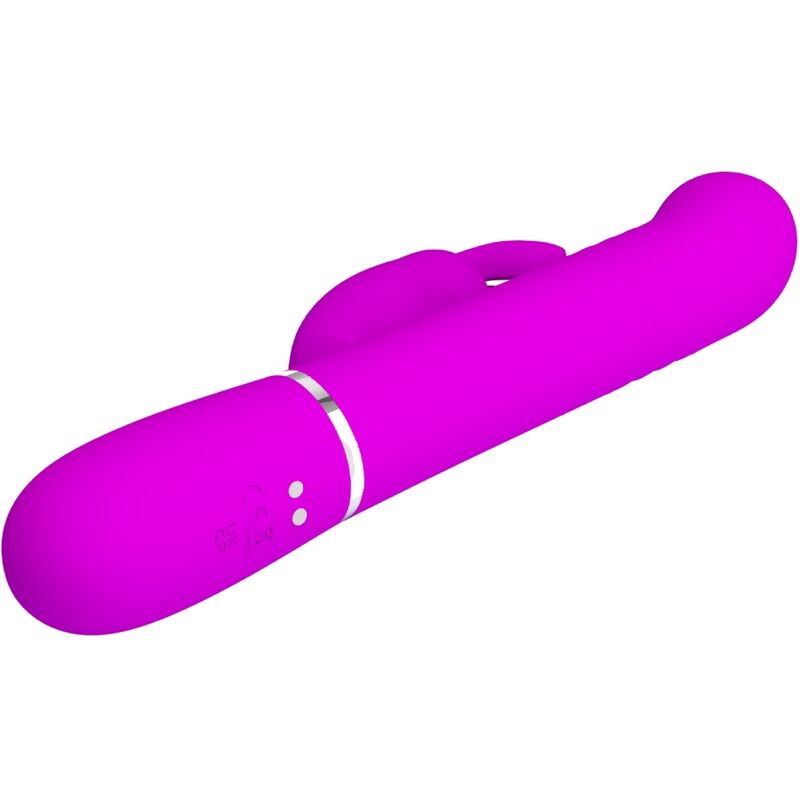 Vibrador Pretty Love Coelho com Pérolas Rotativas e Dupla Estimulação Violeta