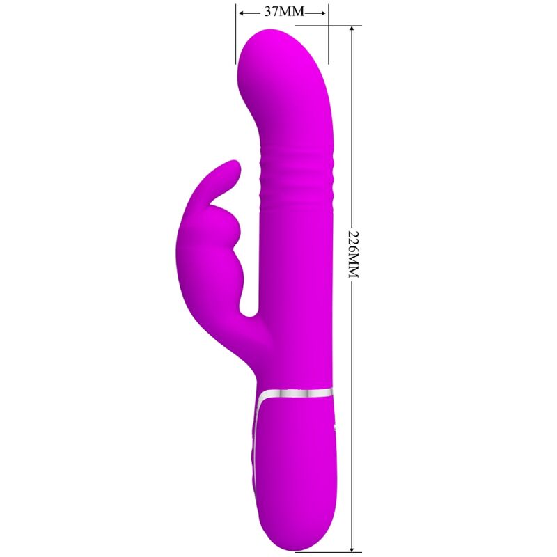 Vibrador Pretty Love Coelho com Pérolas Rotativas e Dupla Estimulação Violeta