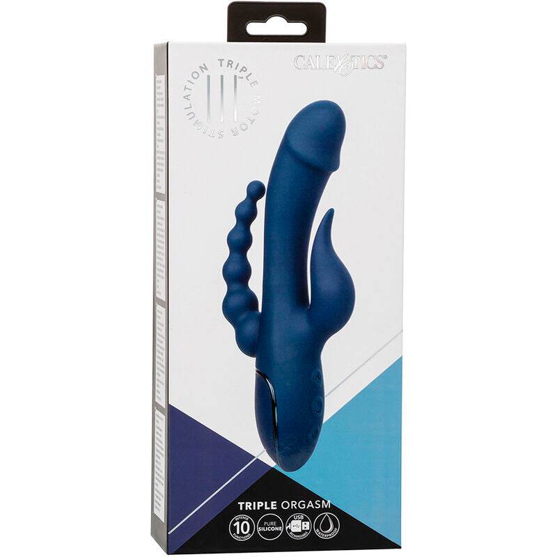 Vibrador de Triple Estimulación Orgasm Azul