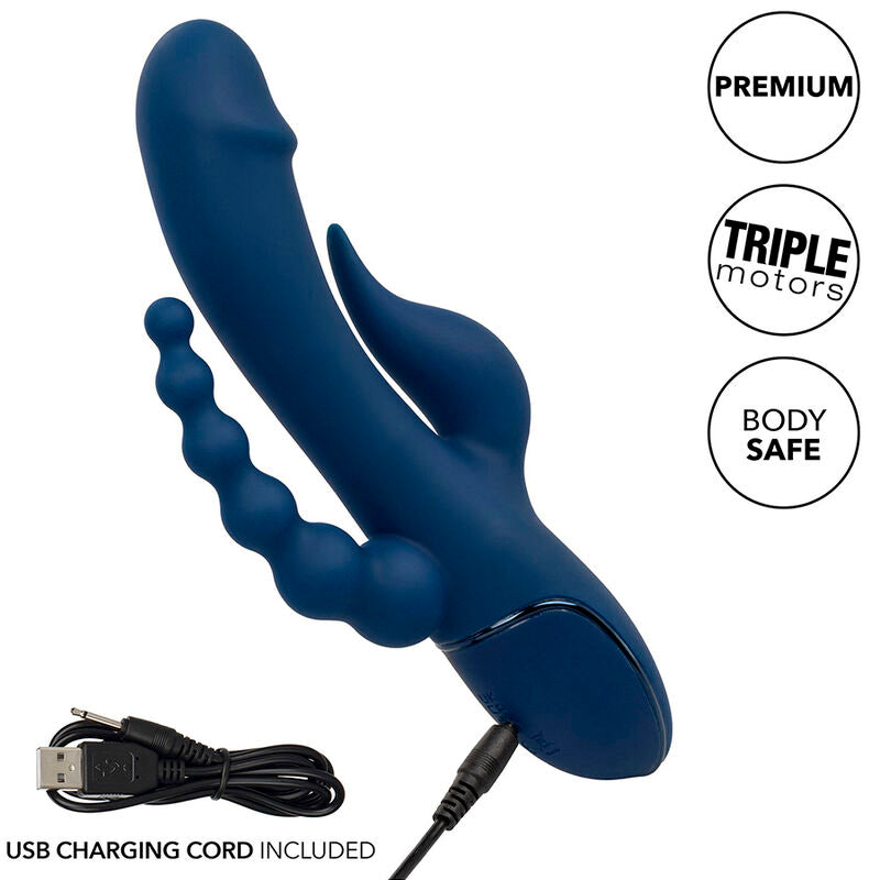 Vibrador de Triple Estimulación Orgasm Azul
