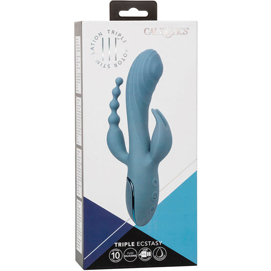 Vibrador Triple Éxtasis Gris