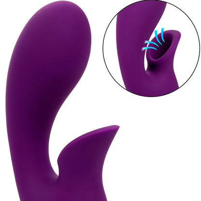 Vibrador y Estimulador de Succión Huntington Beach Heartbreaker Morado