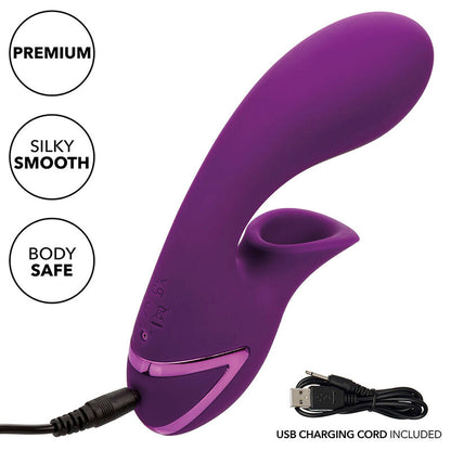 Vibrador y Estimulador de Succión Huntington Beach Heartbreaker Morado