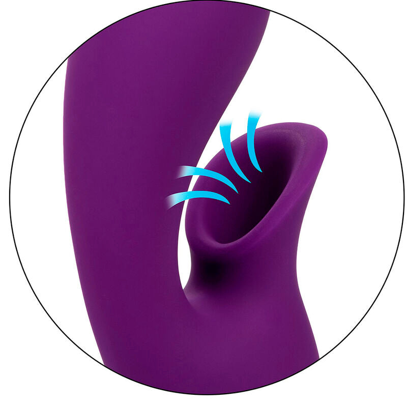 Vibrador y Estimulador de Succión Huntington Beach Heartbreaker Morado