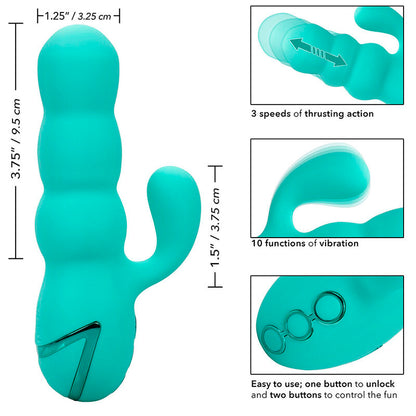 Vibrador Del Mar Diva Rabbit Aqua Green