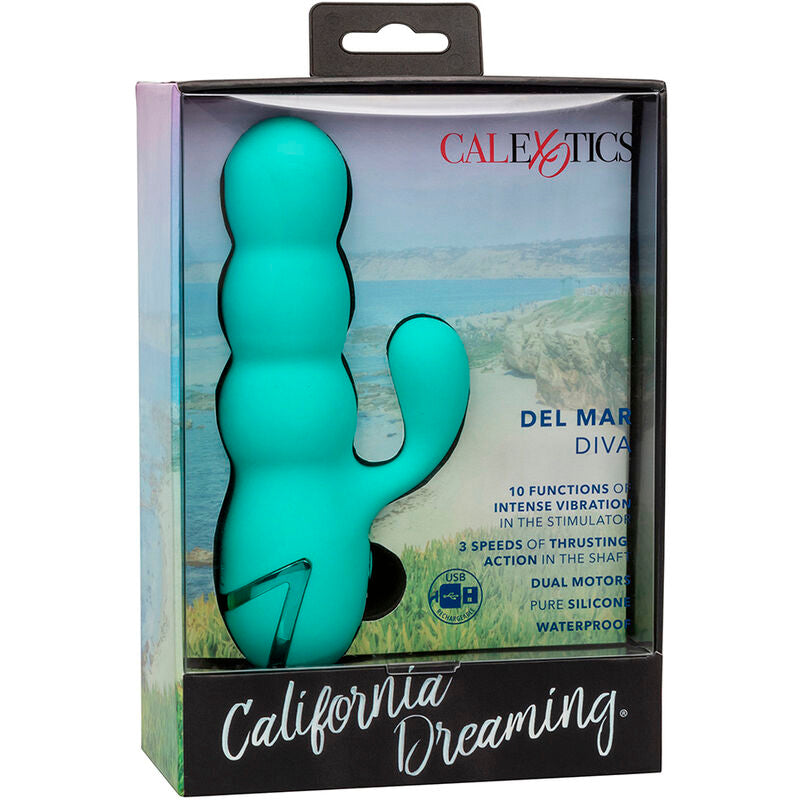 Vibrador Del Mar Diva Rabbit Aqua Green