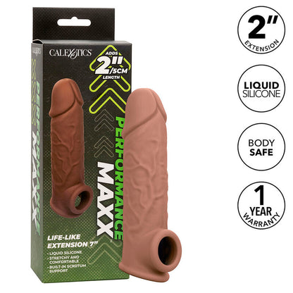Extensión de Pene Realista Performance Maxx 7 Piel Marrón