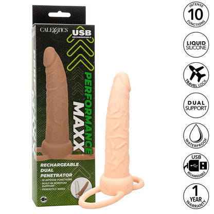Vibrador Doble Penetración Recargable Performance Maxx